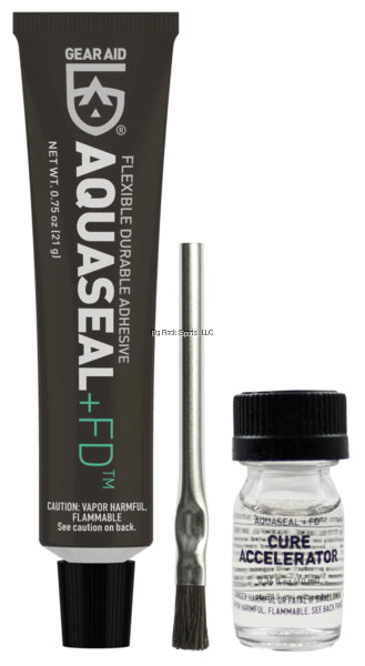 Gear Aid Aquaseal + Accelerator .75oz - Flexible Durable Repair Adhesive