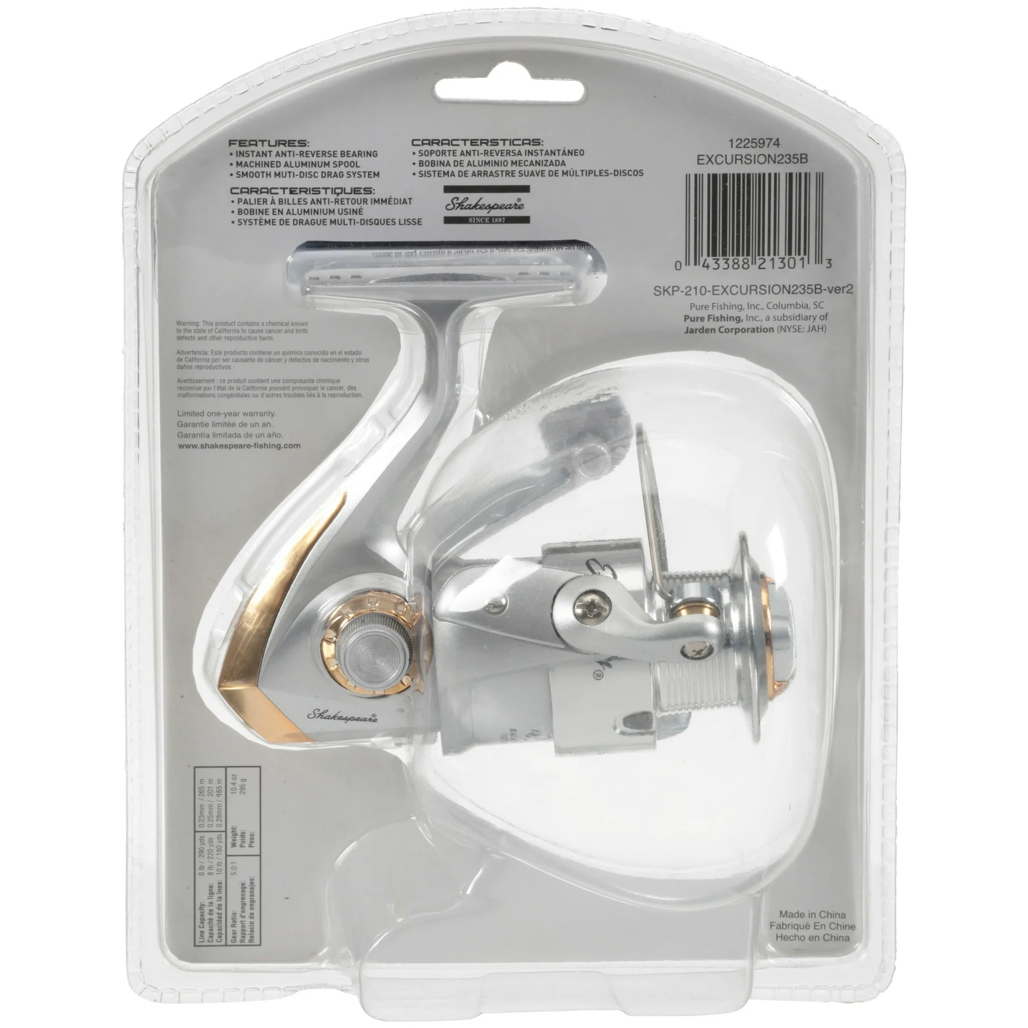 Shakespeare Excursion Spinning Reel,