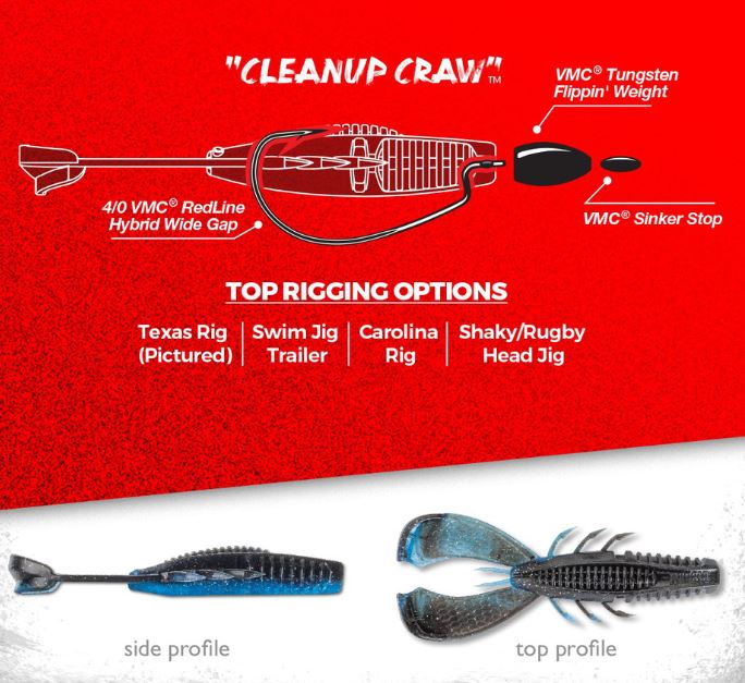 Rapala Crush City Cleanup Craw 3.5" 7 PK