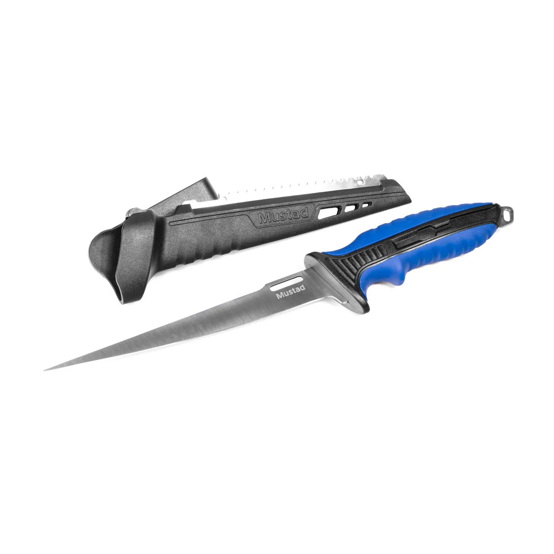 Mustad 7in Fillet Knife With Spoon Blue