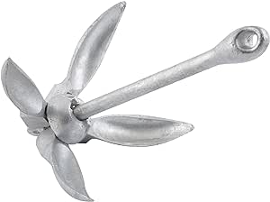 Shoreline Marine 3 Lb Folding Galvanized Anchor