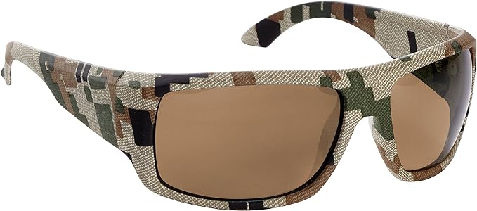 Fisherman Eyewear Everglade Sunglasses with Brown Polarized Lens/Matte Camo Frame