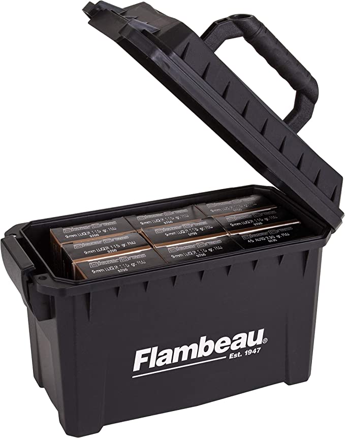 Flambeau Outdoors 6415SB Compact Ammo Can, Portable Ammo Storage