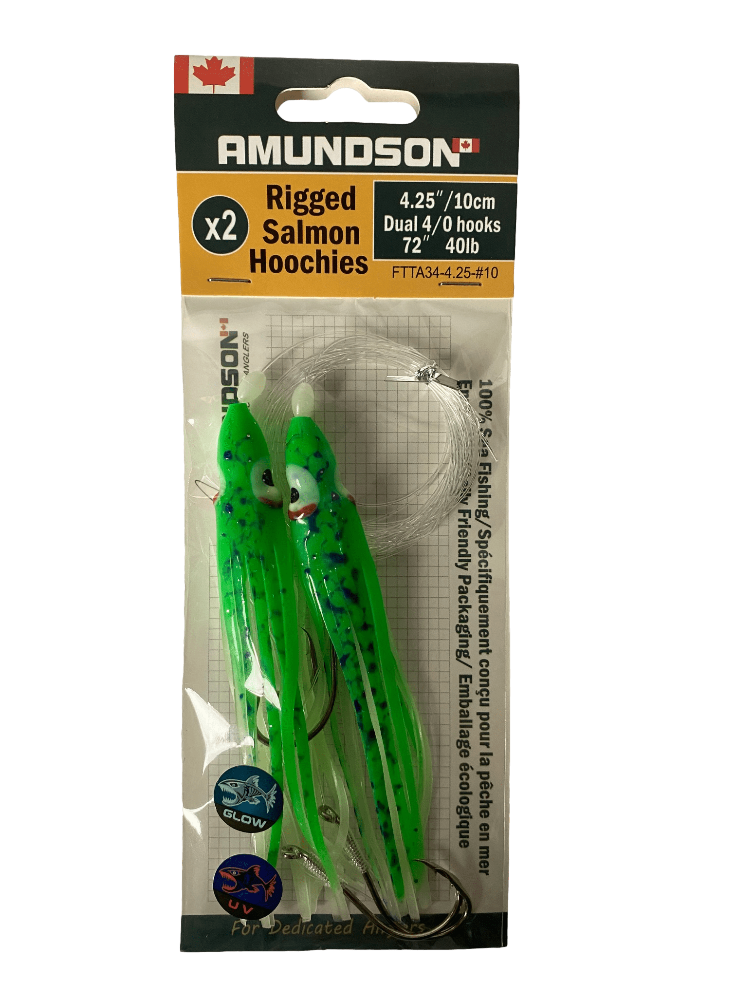 Amundson Rigged Salmon Hoochies 2 Pack