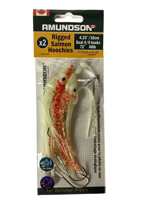 Amundson Rigged Salmon Hoochies 2 Pack
