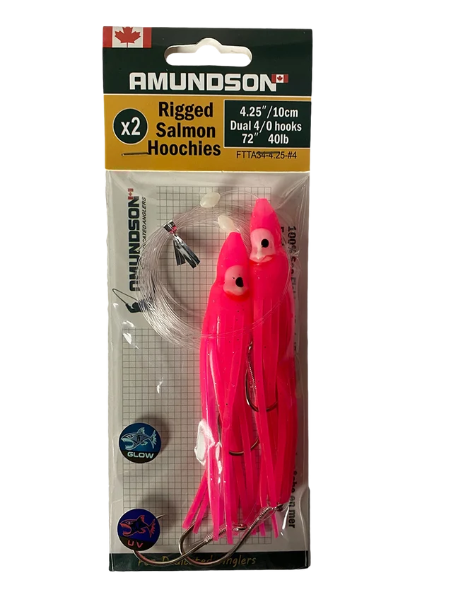 Amundson Rigged Salmon Hoochies 2 Pack