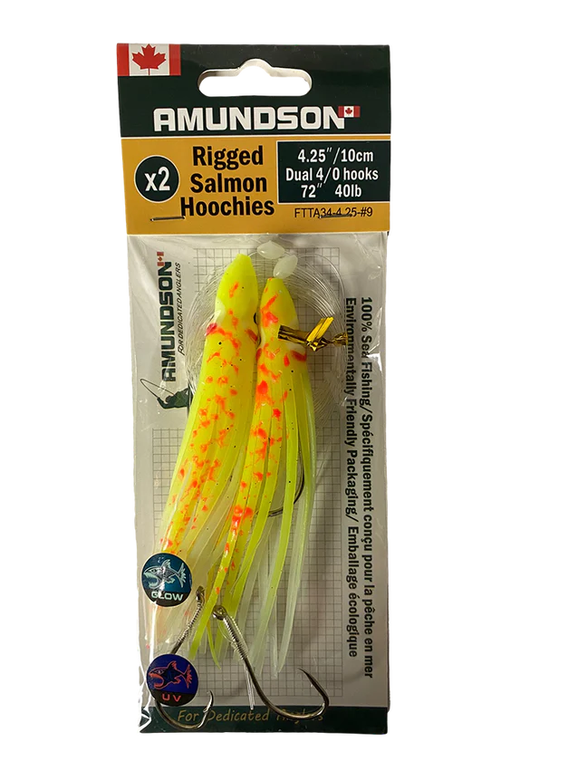 Amundson Rigged Salmon Hoochies 2 Pack