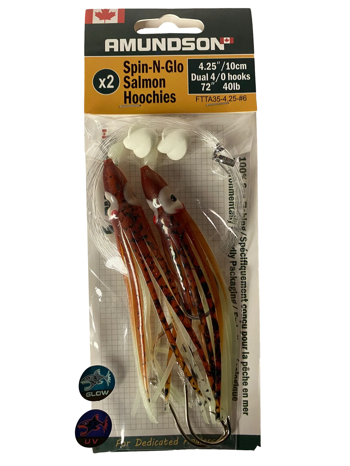 Amundson Rigged Salmon Hoochies 2 Pack