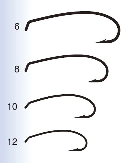 Maruto Terrestrial Fly Hooks - Curved Long Shank, Bronze