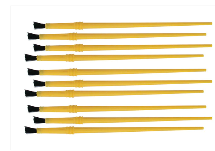 American Tackle Yellow 1/4" Disposable Nylon Finishing Brushes