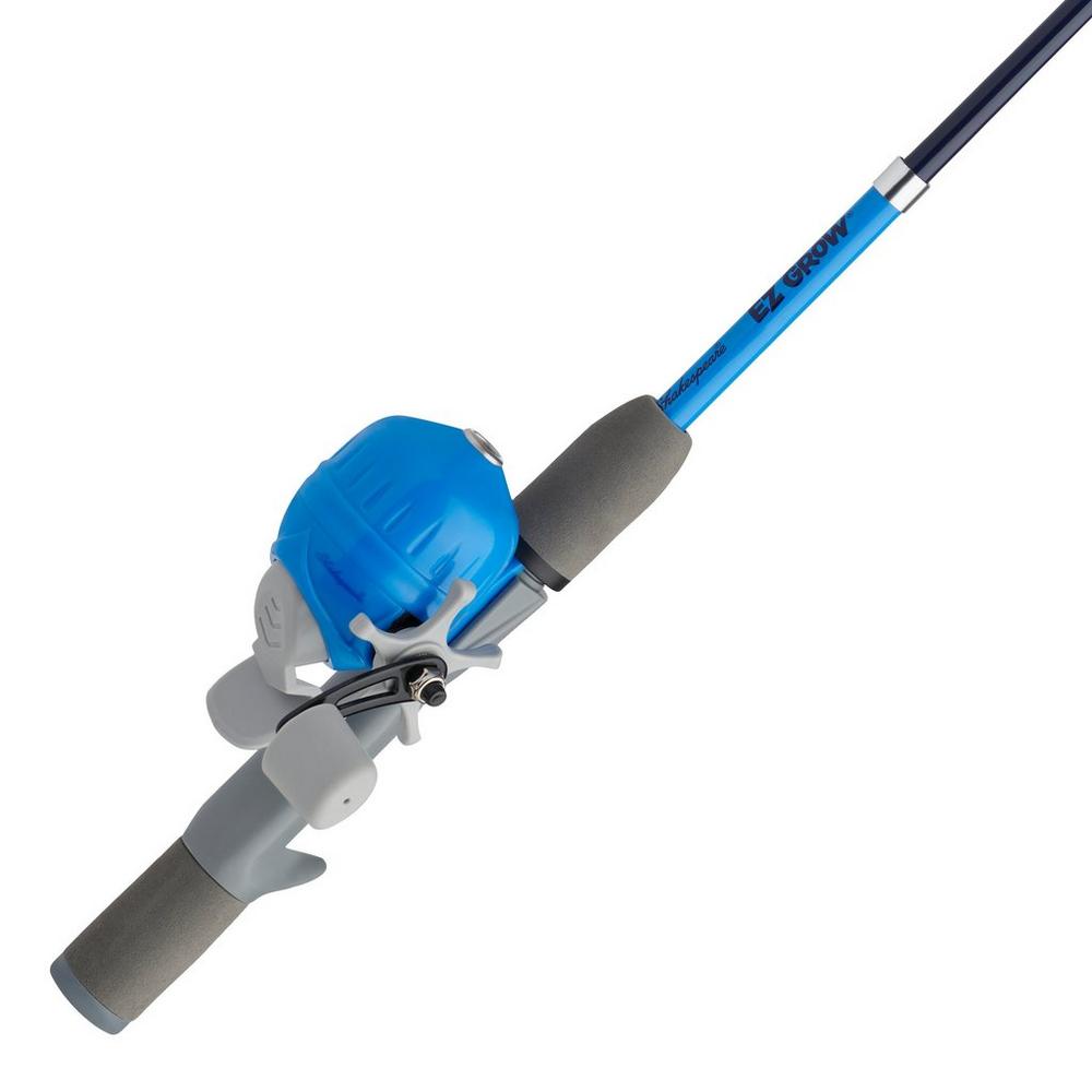 blue shakespeare fishing reel Shakespeare EZ-Grow Spincast Reel and Fishing Rod Combo, 4'6"
