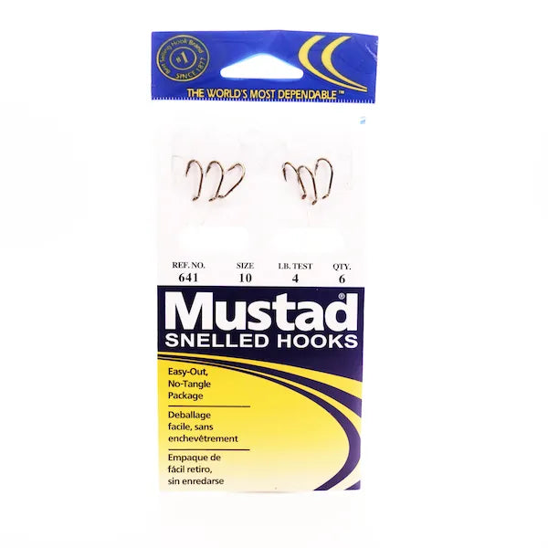 Mustad 641 Snelled Hooks 6PK