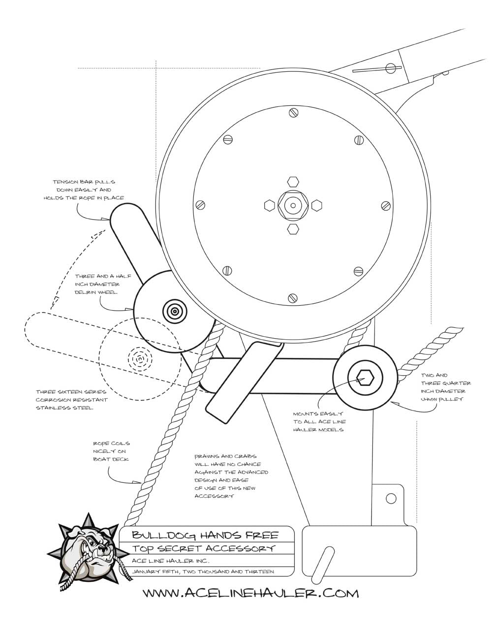 Ace Line Hauler Brutus Bulldog Hands Free Accessory