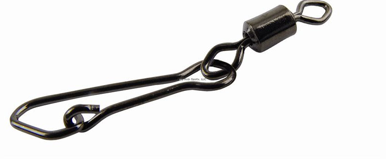 Mustad Rolling Swivel w/Diamond Eye & Snap Black