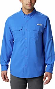 Columbia Performance Fishing Gear PFG Mens XLT Blue Long Sleeve Vented Shirt