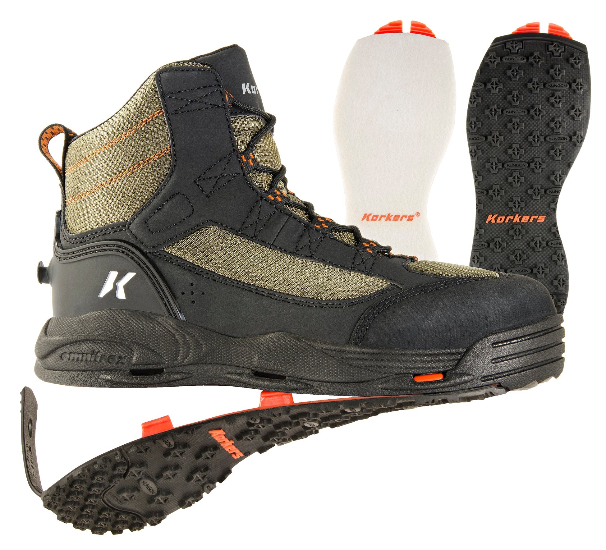 KorKers Wading Boots Greenback™ Felt Sole