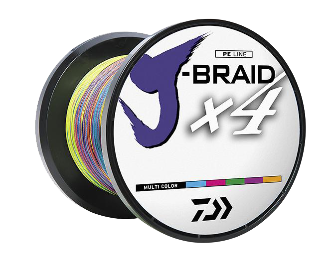 Daiwa J-Braid  x4 Braided Line  - Multi Color