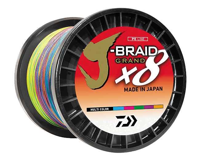 Daiwa J-Braid  x8 Grand Braided Line - Multi Color