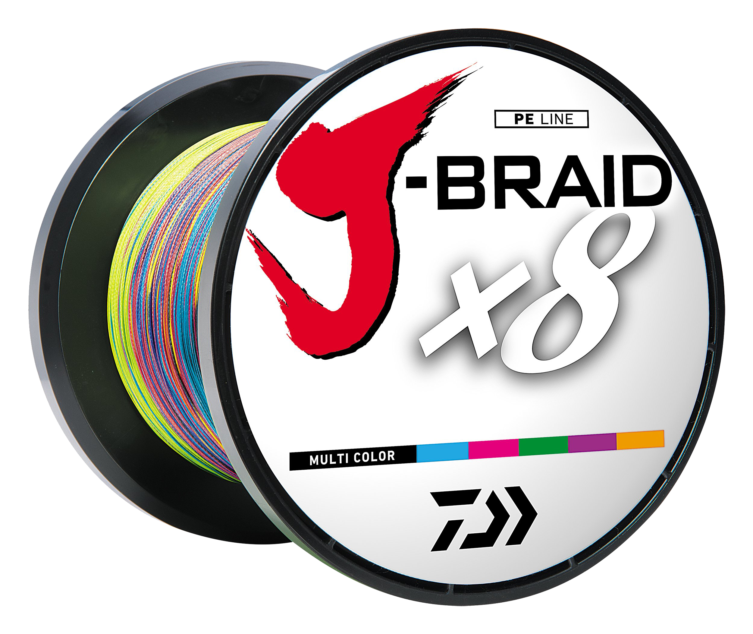 Daiwa J-Braid x8 Braided Line - Multi Color 330 Yard