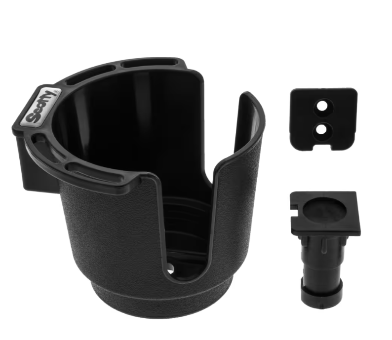 Scotty #311 Black Cup Holder With Post