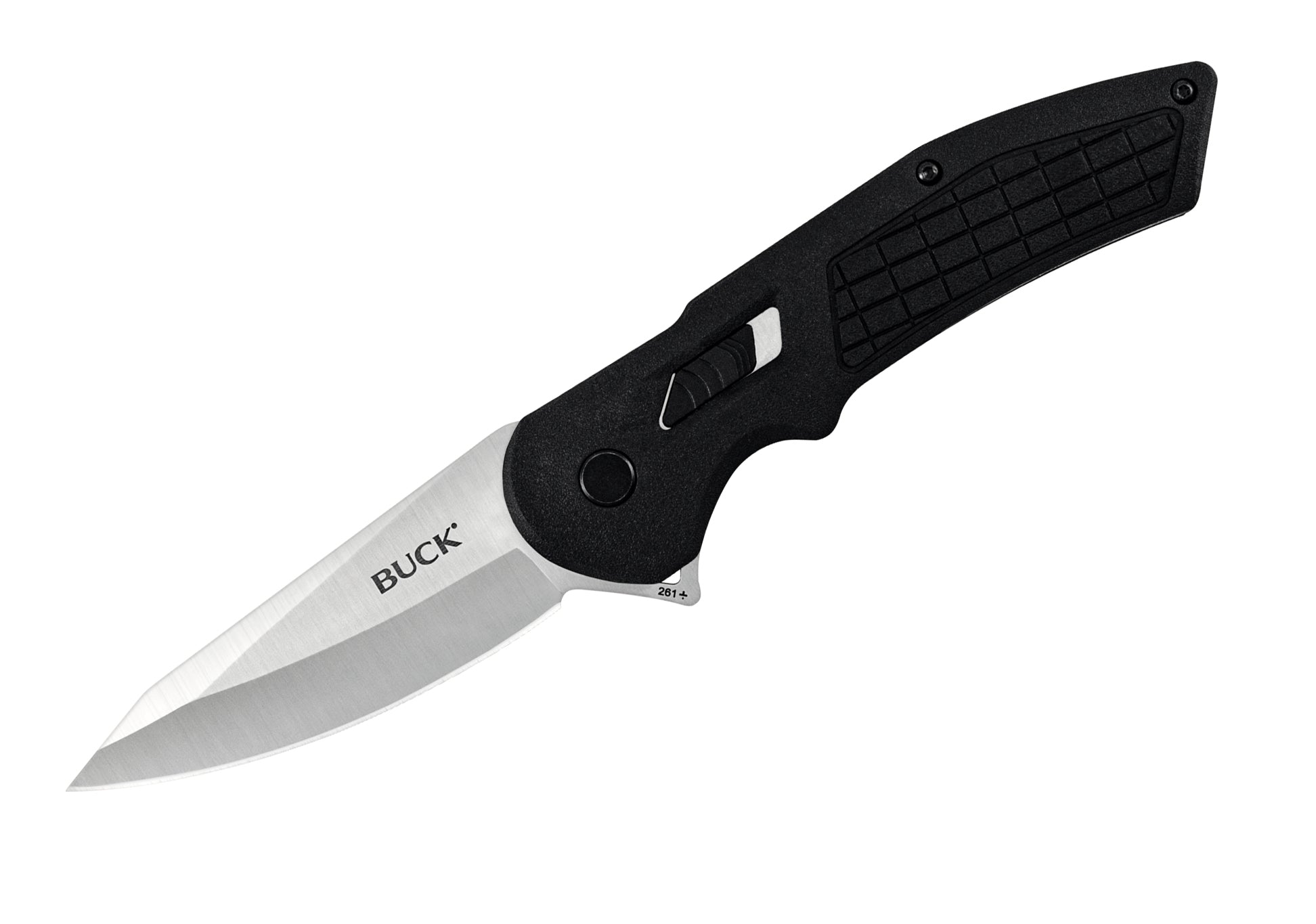 Buck Knives 261 Hexam EDC Flipper Black Folding Knife W/ Clip