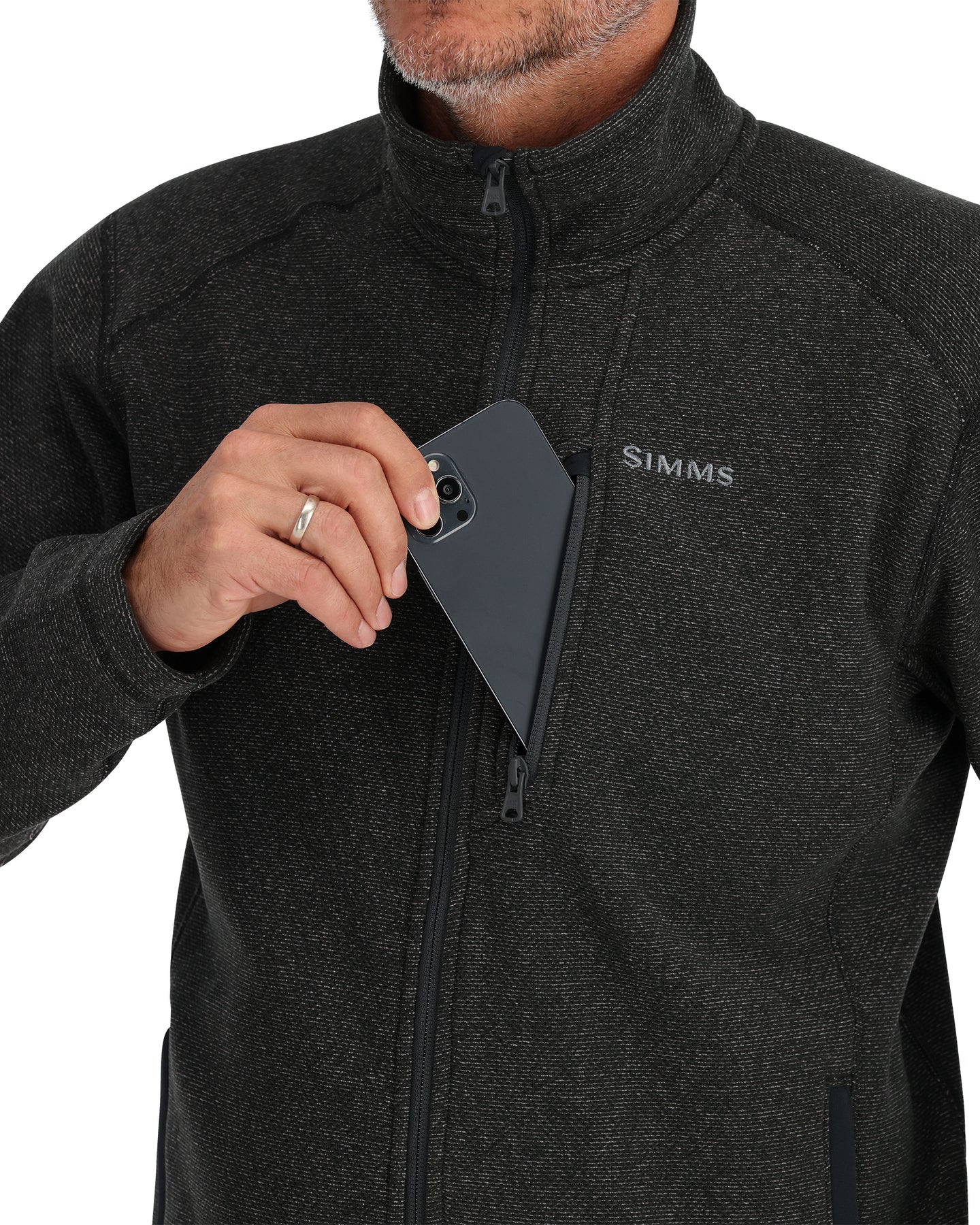 Simms Men's Rivershed-Full Zip Fleece