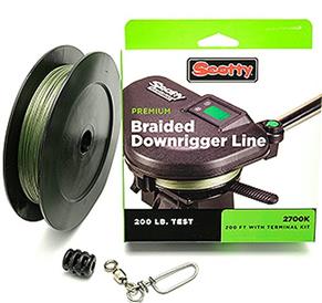 SCOTTY 2701 K 200 LB 300 FT BRAIDED LINE WITH TERMINAL KIT