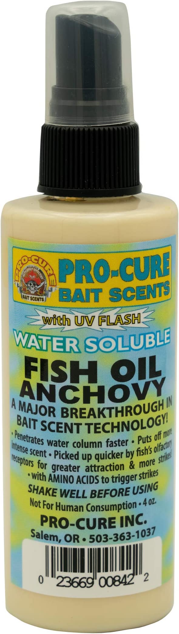 Pro-Cure Bait Scents WS-ANC Anchovy Water Soluble Fish Oil, 4-Ounce