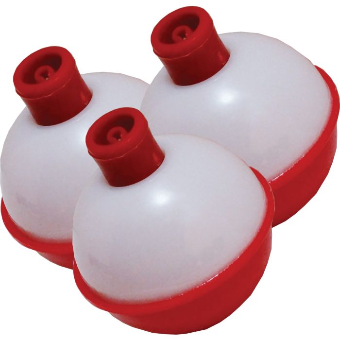 1" SNAP-ON RED+WHITE FLOAT 3PK