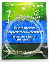 Dragonfly Tapered Leaders 12ft 2pk 2x 10lb