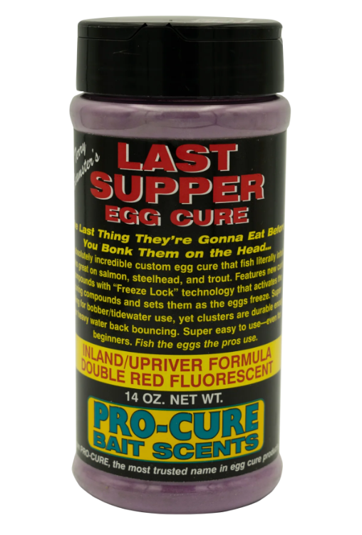 Pro-Cure Bait Scents Last Supper Inland Upriver Formula Egg Cure Double Fl Red 14 OZ