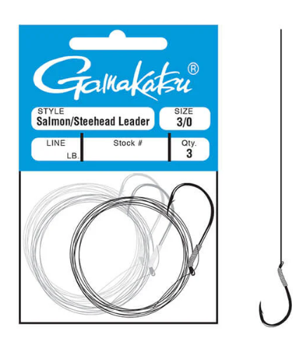 Gamakatsu Salmon/Steelhead Leader Red, 3 Pack 30 Lb