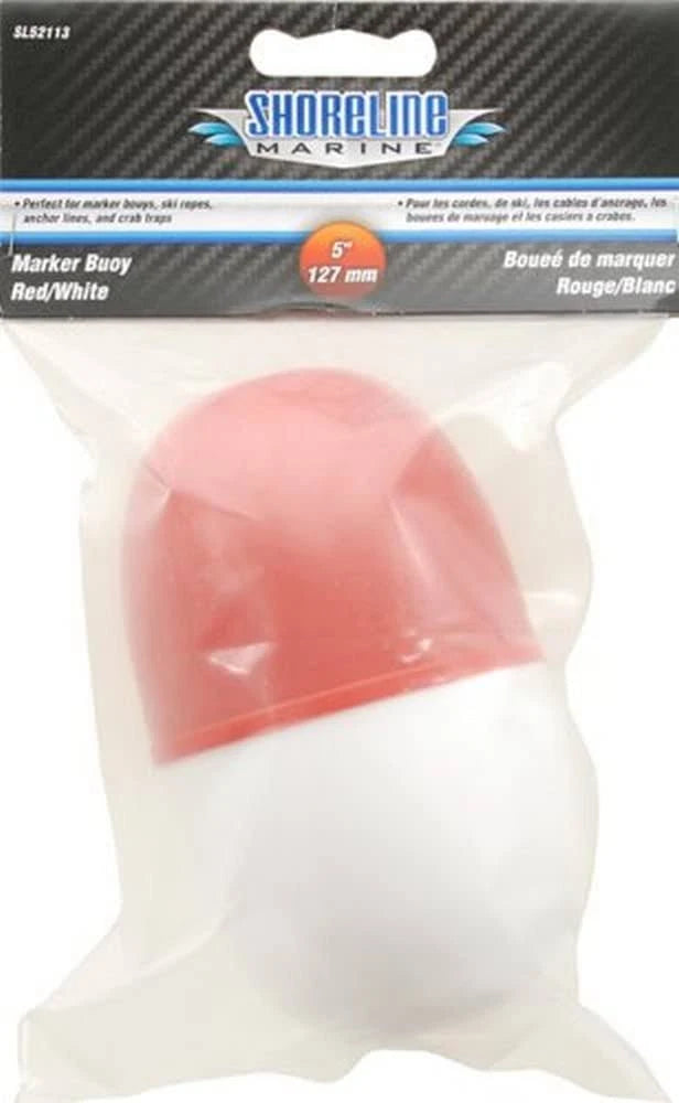 Shoreline Marine 5" Buoy, Red / White