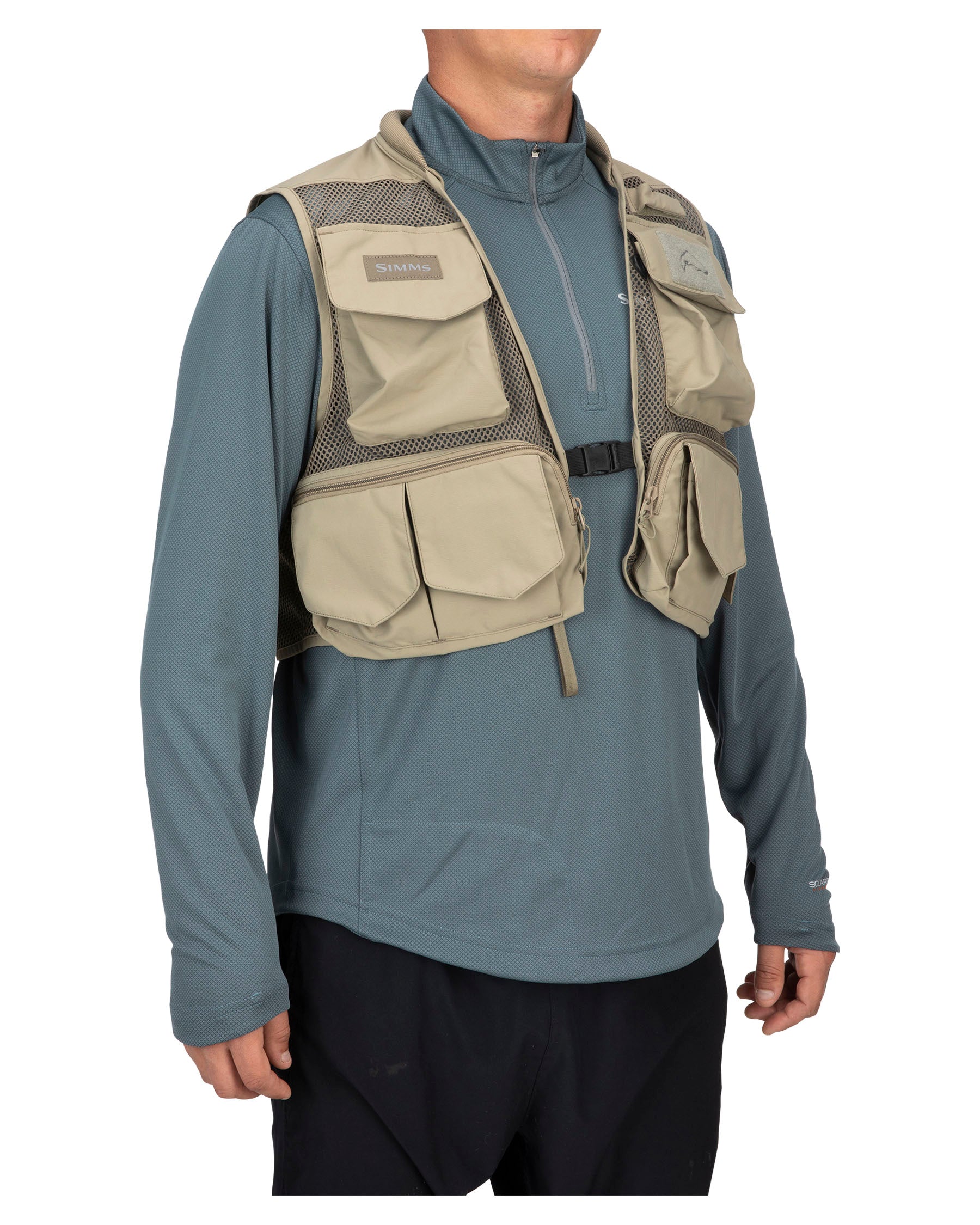 Simms Tributary Fishing Vest M / Tan