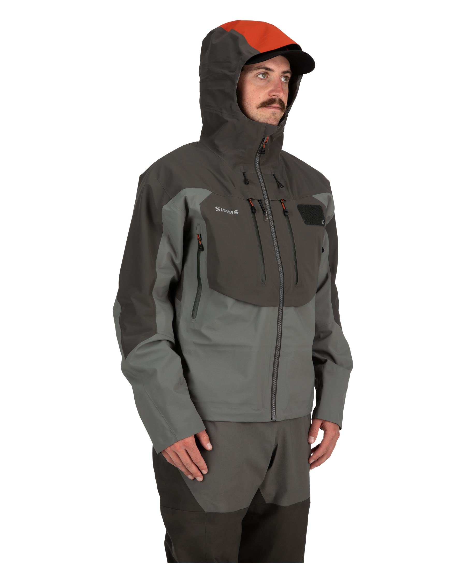 Simms G3 Guide Jacket グレー/ブラック YKK Simms Men's G3 Guide Wading Jacket