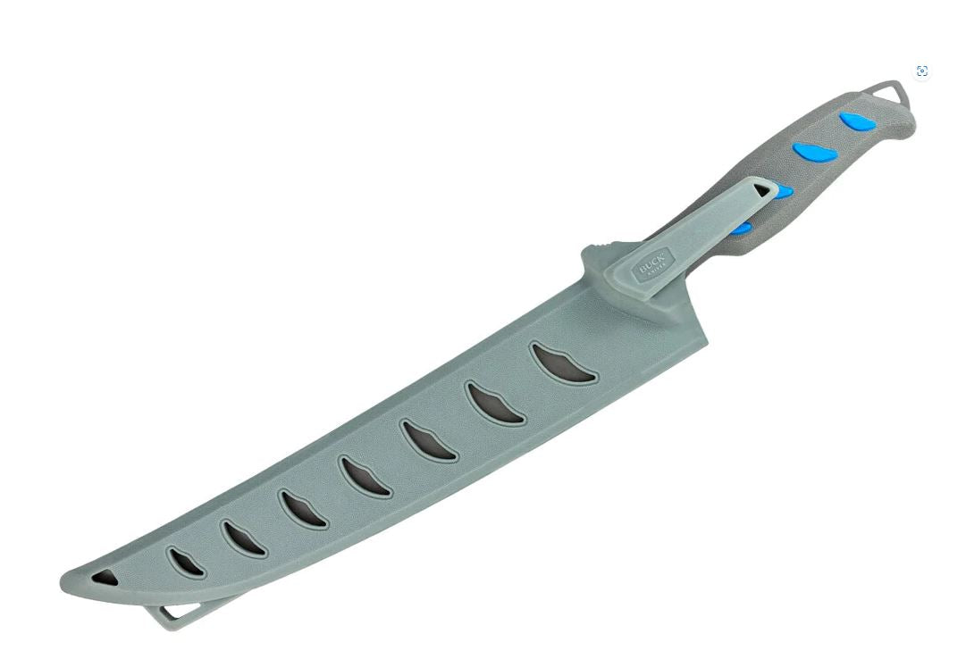 Buck Fillet Knife  10" Blue/Grey With Sheath