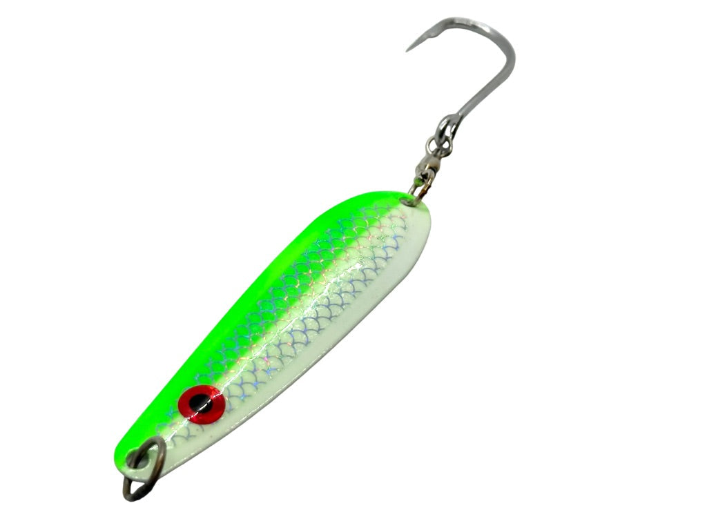 Lighthouse Lures Lure Big Eye Spoon Green Herring Aid Size 3.5